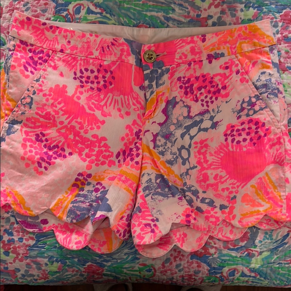 Vibrant Pink and Blue Women's Shorts